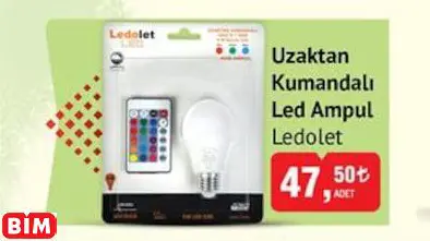 LEDOLET UZAKTAN KUMANDALI LED AMPUL